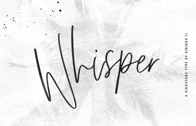 Whisper  Signature Script Font Free Download
