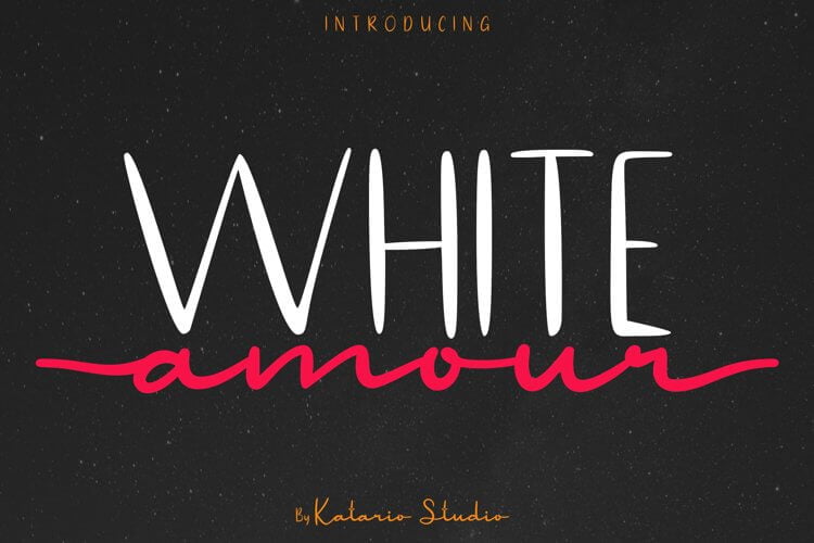 White Amour Font