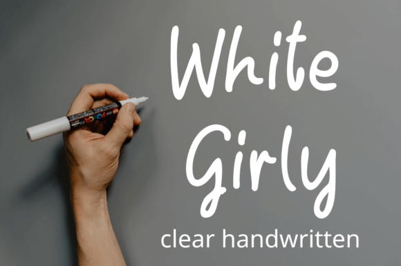 White Girly Font