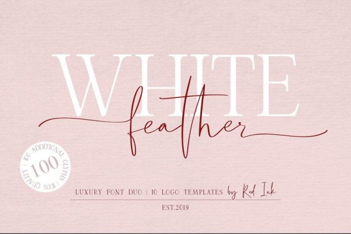 White feather Font
