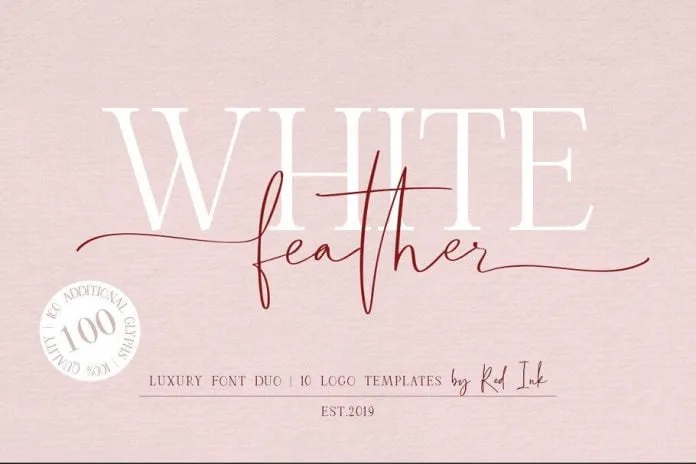 White feather Font