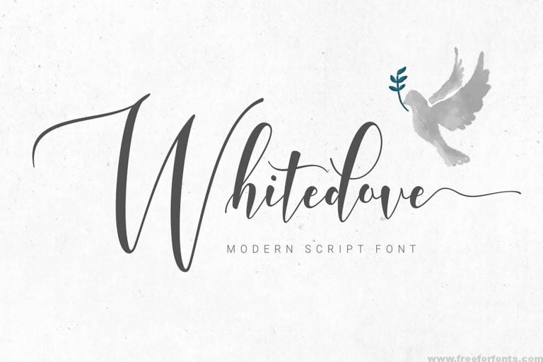 Whitedove Modern Script Font Free Download