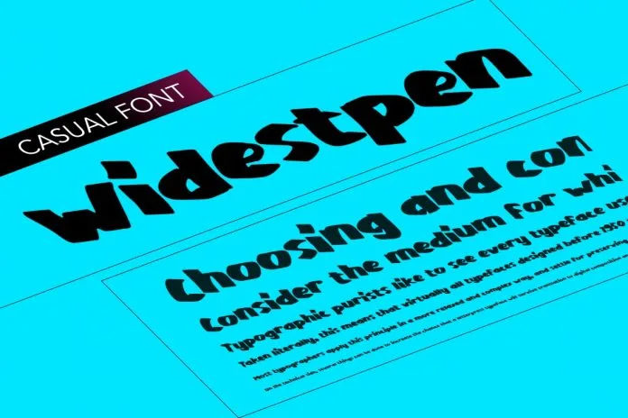 WidestPen pen like font very wide