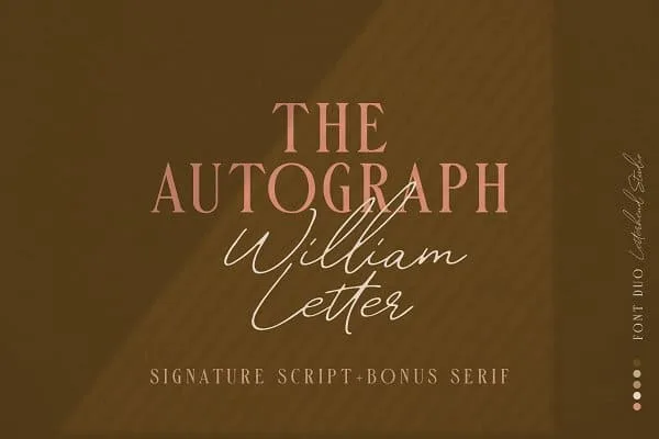 William Letter Signature Script Font