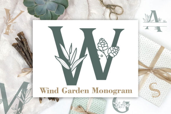 Wind Garden Monogram Font