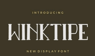 Winktipe GJ - Modern Display Font