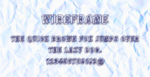 Wireframe Font
