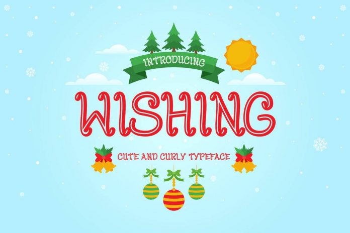 Wishing - Curly Decorative Christmas Font
