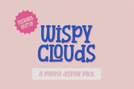 Wispy Clouds Font