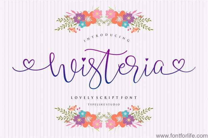 Wisteria Script Font