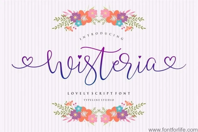 Wisteria Script Font