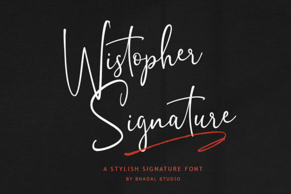 Wistopher Signature Font