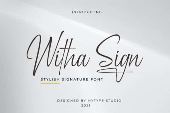 Witha Sign Font