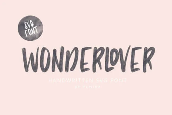 Wonderlover Handwritten Svg Font