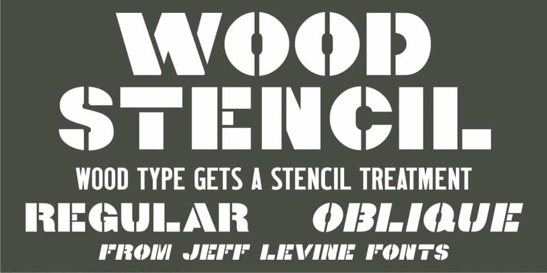 Wood Stencil Font