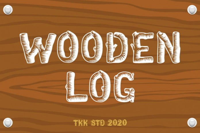 Wooden Log Font