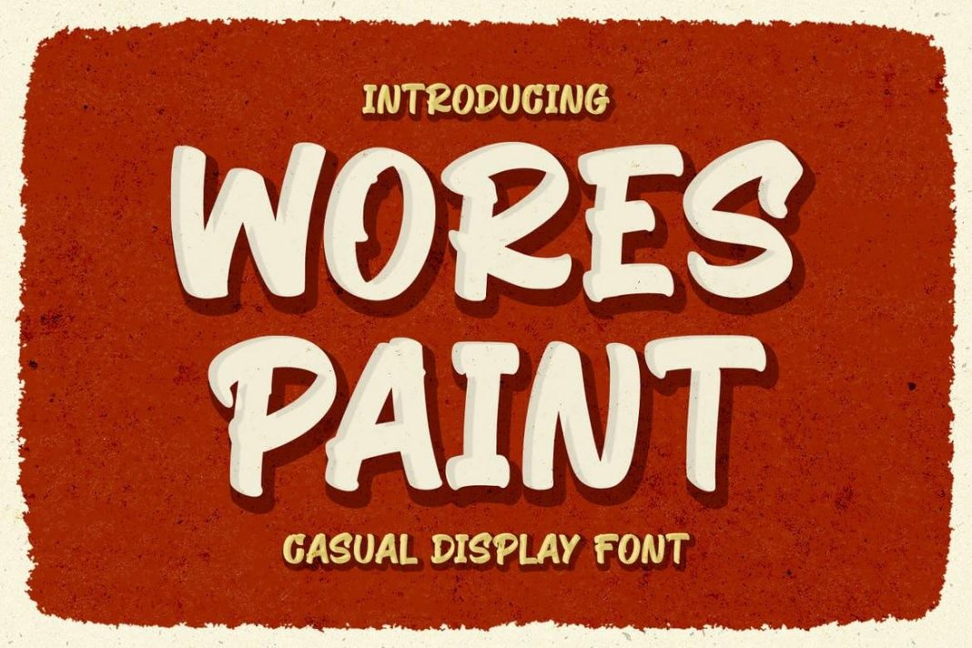Wores Paint - Casual Display Font