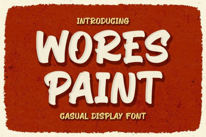 Wores Paint - Casual Display Font