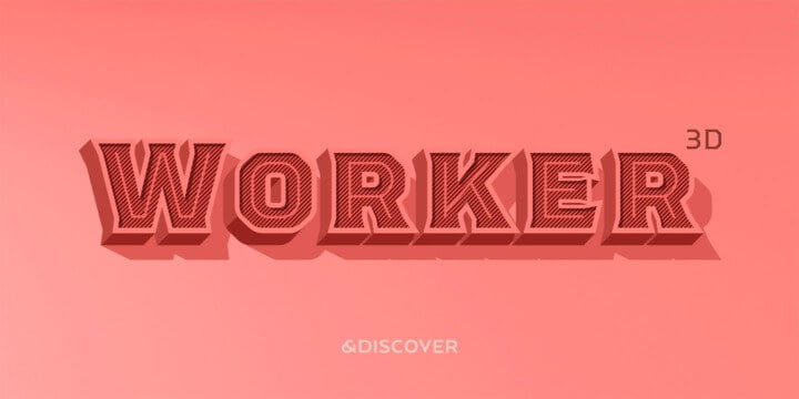 Worker 3D Font Family
