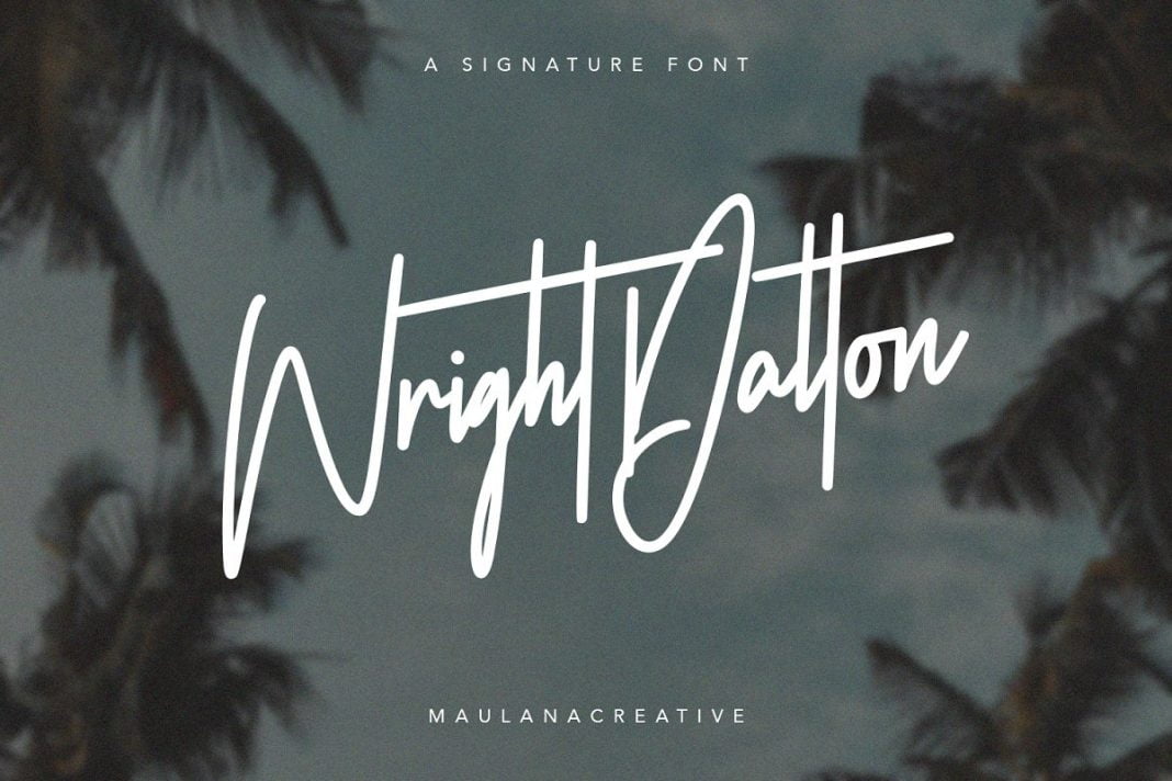 Wright Dalton Signature Script Calligraphy Font