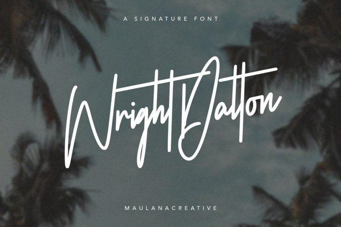 Wright Dalton Signature Script Calligraphy Font