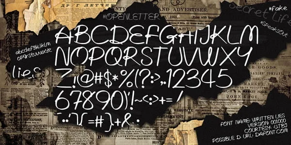 Written Lies Font