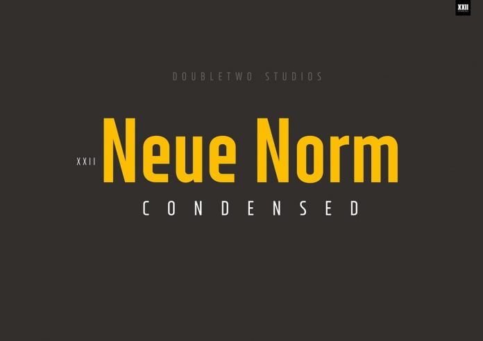 XXII Neue Norm Condensed Font