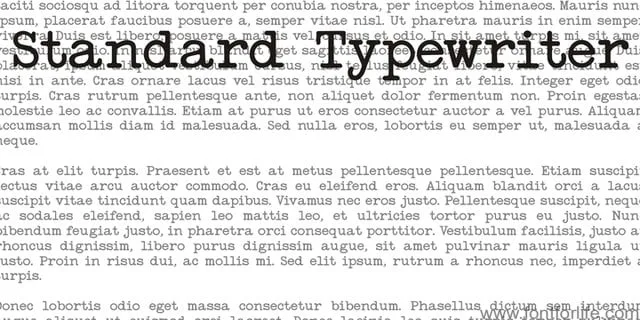 Standard Typewriter Font