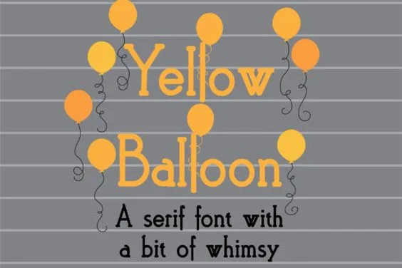 Yellow Balloon Font