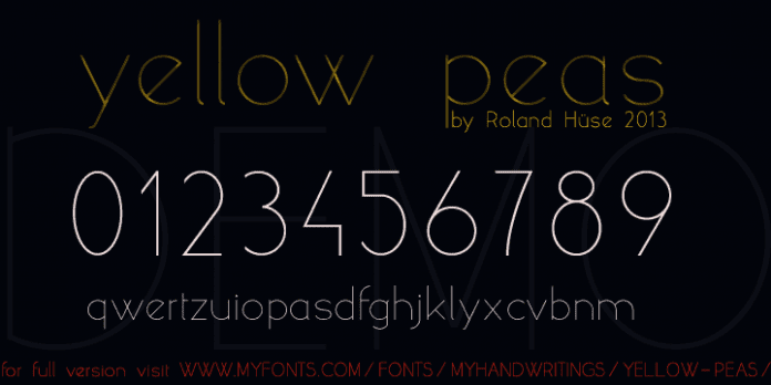 Yellow Peas Font