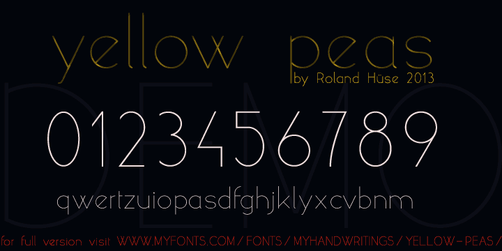 Yellow Peas Font