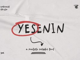 Yesenin Realistic Scribbles Font