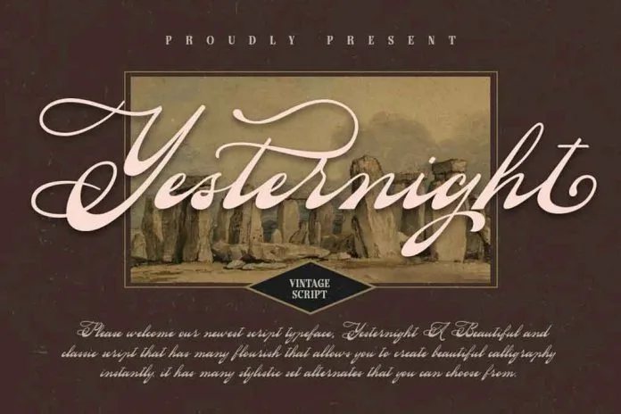 Yesternight - Retro Script Font