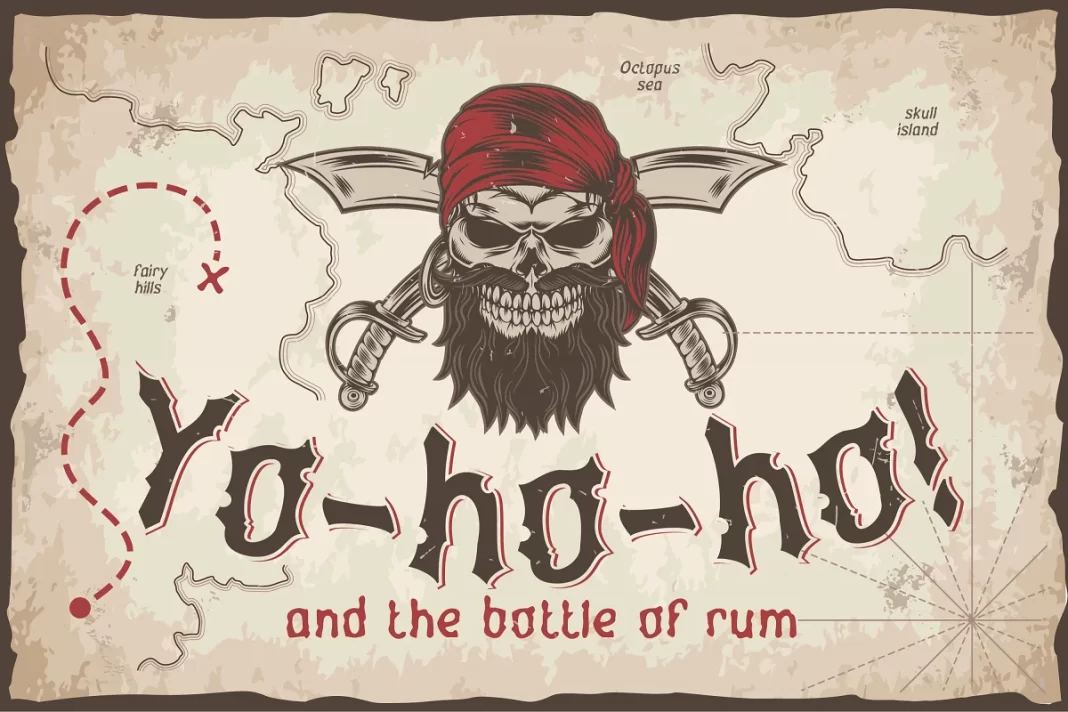 Yo-ho-ho. Vintage layered Font