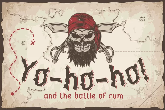 Yo-ho-ho. Vintage layered Font