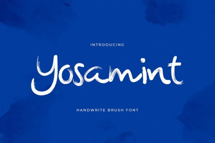 Yosamint Handwritten Brush Font