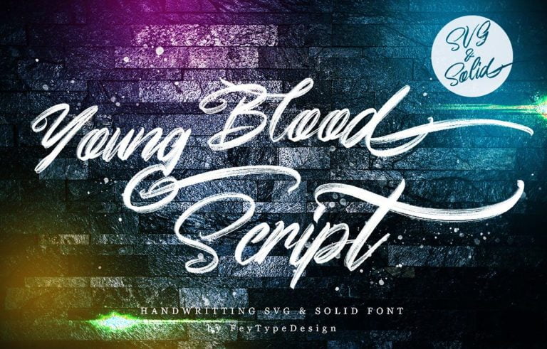 Young Blood – SVG & Solid Font Free Download