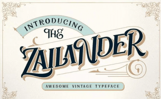 Zailander - Vectorian Vintage Font