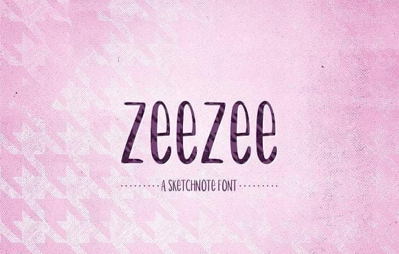 ZeeZee A Handrawn Sketchnote Font
