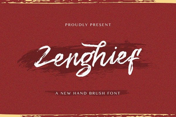 Zenghief - Hand Brush Font