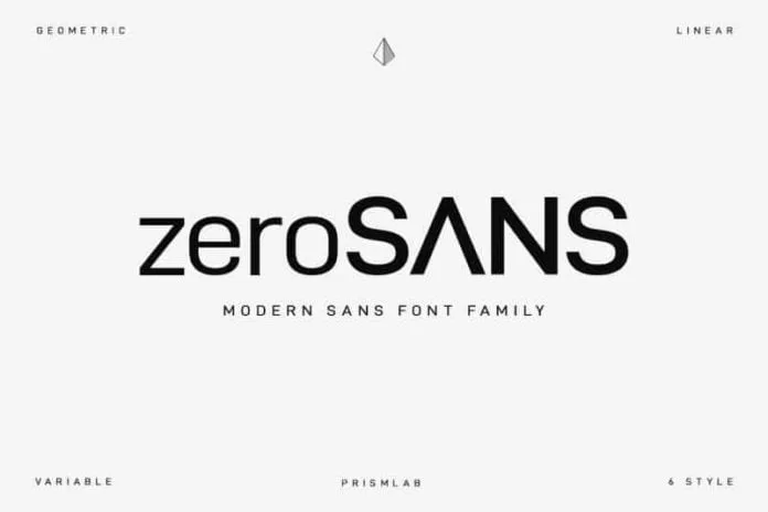 Zero Geometric Sans Typeface