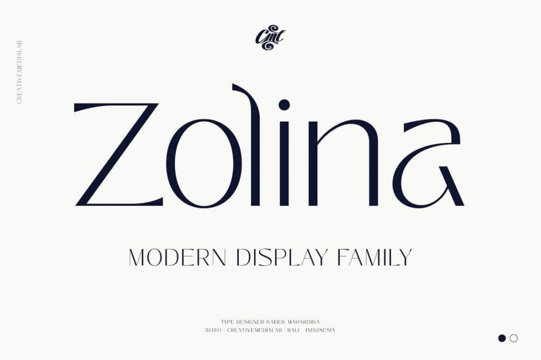 Zolina - Modern Font family