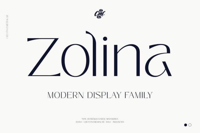 Zolina - Modern Font family