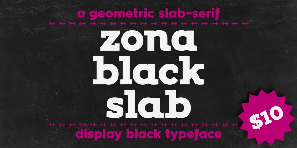 Zona Black Slab Font Zona Black Slab Font