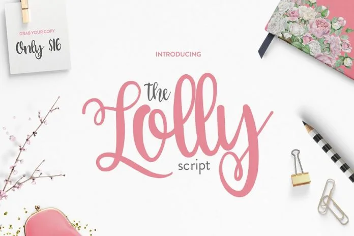 The Lolly Script Font The Lolly Script Font