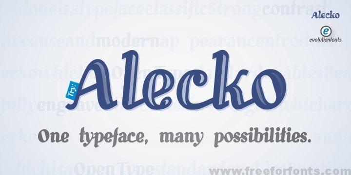 Alecko Font Free Download