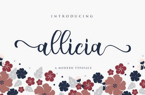 allicia Script - Stylish Feminine Typeface