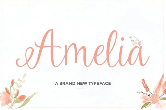Amelian Script Typeface Font