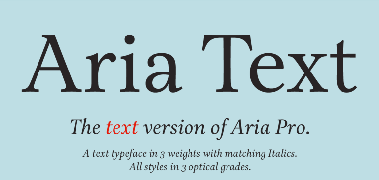 Aria Text Font Free  Download