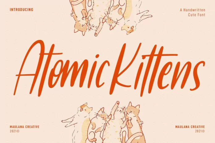 Atomic Kittens Handwritten Cute Font